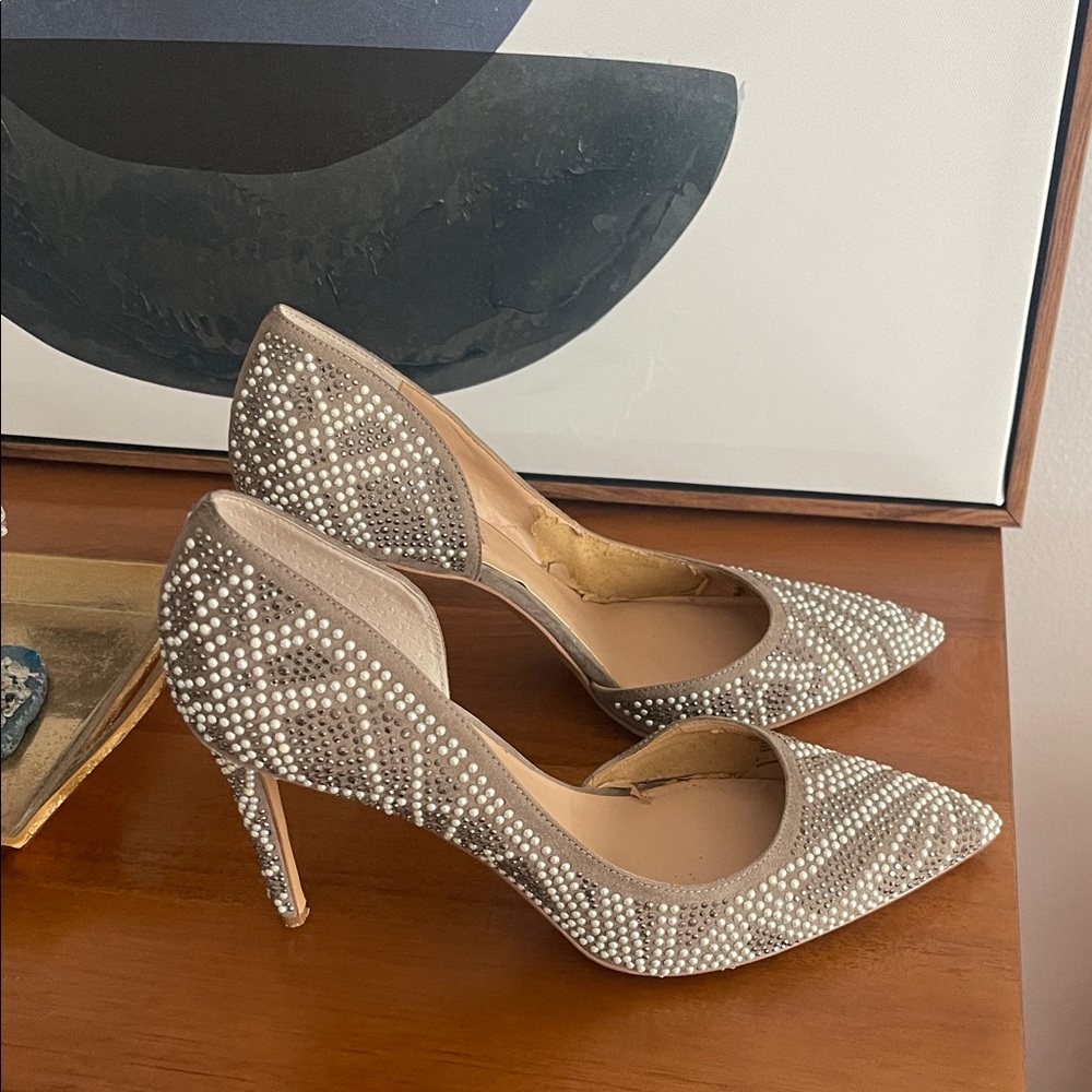 INC International Concepts Silver Studded Heels